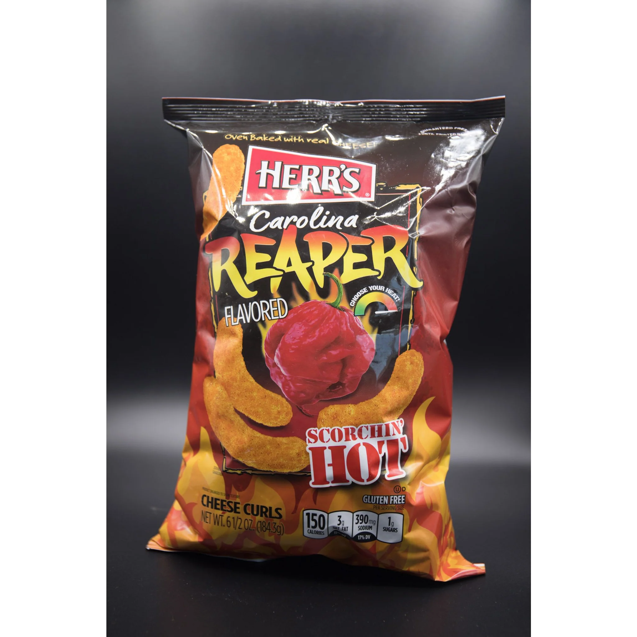 Herr's - Carolina Reaper Flavored Cheese Curls 170g, (USA) - Image 2