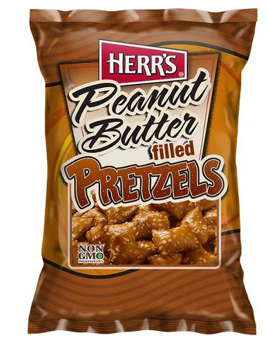 US Herr's Peanut Butter Filled Pretzels 113g